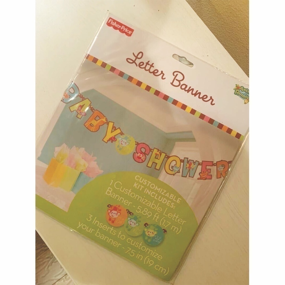 Fisher Price Baby Shower Jumbo Letter Banner Kit (6ft)